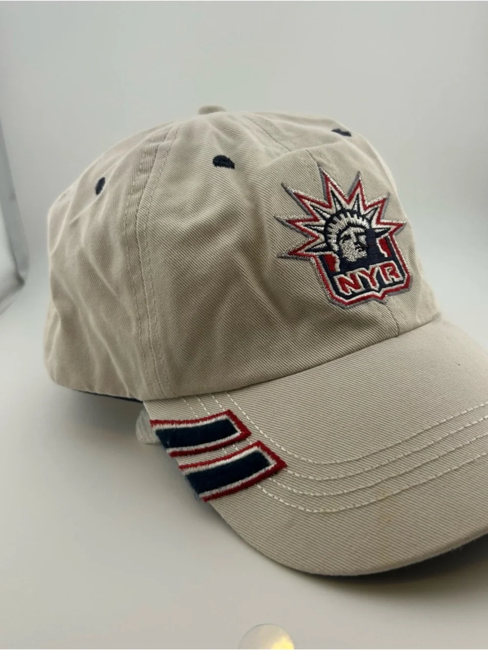 Vintage New York Rangers Pro Player Hat Tan Strapback NHL Center Ice Liberty - Picture 5 of 9